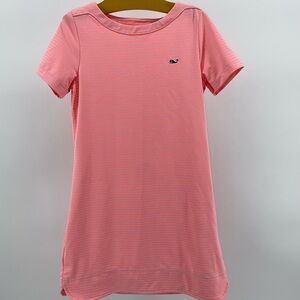 Vineyard Vines Performance Girl's Pink Striped Shift Dress